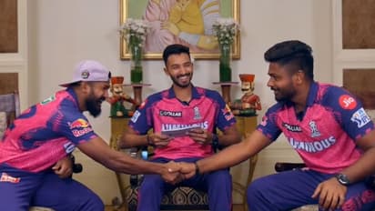 പഴംപൊരി, ബോണ്ട, ലാസ്റ്റ് ഡേറ്റിന് പോയതെപ്പോള്?; ചൂടേറിയ ചായ ചര്ച്ചയുമായി സഞ്ജുവും ദേവ്ദത്തും ആസിഫും-വീഡിയോ