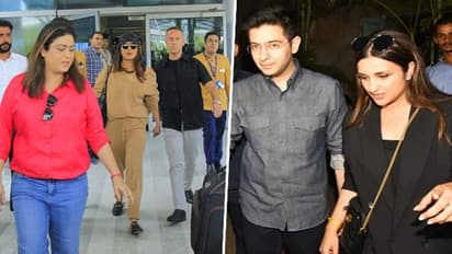 Priyanka Chopra reaches Delhi for Parineeti Chopra-Raghav Chadha Punjabi engagement ceremony (PICTURES)