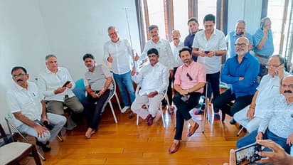 Karnataka Election 2023 Results: DK Shivakumar shows off power of 'team' as Congress heads for majority