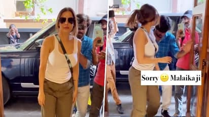 Malaika Arora is 'furious' as paparazzi almost fell on her - WATCH