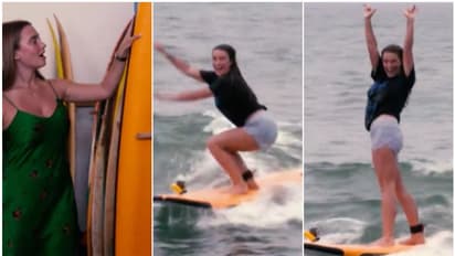 കോവളത്തെ വല്ലാതെ പ്രണയിച്ച് ഇതിഹാസത്തിന്റെ മകൾ, സർഫിംഗ് ചെയ്ത് ആഘോഷം; ചെന്നൈക്ക് വണക്കം പറഞ്ഞ് വീഡിയോ