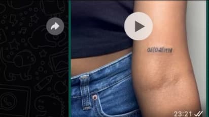 ടാറ്റൂ ചെയ്ത വിവരം വാട്ട്സ് ആപ്പിലൂടെ അച്ഛനെ അറിയിച്ചു, മറുപടി ഇപ്പോള് വൈറല്...