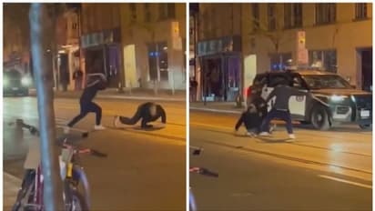 కెనడాలో కొండ చిలువను ఆయుధంగా మలుచుకుని ప్రత్యర్థిపై దాడి చేసిన వ్యక్తి.. వీడియో వైరల్