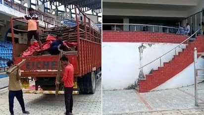 Preparations underway at Kanteerava stadium for Karnataka CM swearing-in ceremony