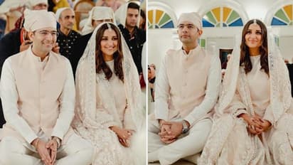 Parineeti Chopra-Raghav Chadha wedding: Check out groom's 1st look in ivory sherwani 