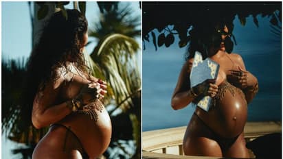 Rihanna looks ravishing as she flaunts her baby bump in these photos (PICTURES)