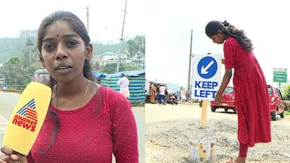 ദിശ തെറ്റി വാഹനാപകടങ്ങൾ പതിവ്, നടപടിയെടുക്കാതെ ദേശീയപാതാ അധികൃതര്; സ്വന്തം ചെലവിൽ ബോർഡ് വച്ച് യുവതി