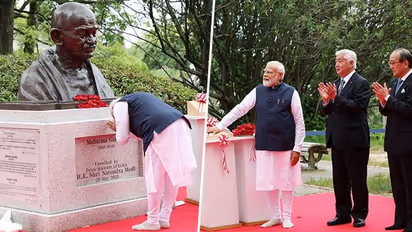 'Symbol of friendship and goodwill': PM unveils Mahatma Gandhi's bust near Hiroshima atomic-bomb dome