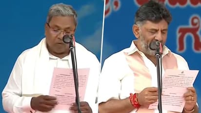 Siddaramaiah, DK Shivakumar sworn in as Karnataka CM, Dy CM (WATCH)
