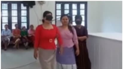 വൈഫ് ഓഫ് ദി ഇയർ: കണ്ണുകെട്ടി ഭർത്താവിനെ തിരിച്ചറിയൽ മത്സരത്തിൽ കയ്യടി നേടിയ ഭാര്യയുടെ തന്ത്രം, വൈറൽ വീഡിയോ !