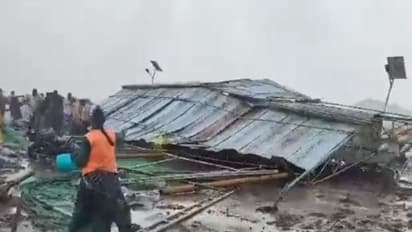 ఆర్-5 జోన్ పనులు చేస్తుండగా గాలివాన.. కూలిన షెడ్.. పలువురికి గాయాలు..