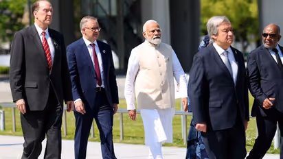G-7 Summit: PM Modi visits Hiroshima Peace Memorial Park in Japan; sports jacket made of recycled materials