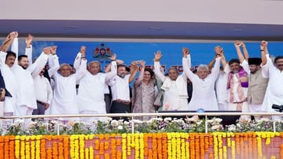 ಸಿದ್ದು ಪ್ರಮಾಣ ವಚನ: ಬಿಜೆಪಿ ವಿರೋಧಿ ಪಕ್ಷಗಳ ಒಗ್ಗಟ್ಟು ಪ್ರದರ್ಶನ