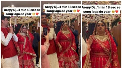  ഡിജെ എൻട്രി സോംഗ് പ്ലേ ചെയ്തില്ല; വിവാഹ മണ്ഡപത്തിൽ കയറാൻ തയ്യാറാകാതെ വധു; വൈറല്‍ വീഡിയോ 