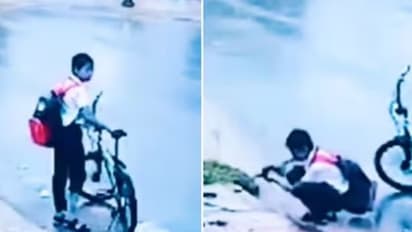 സ്കൂള്‍ വിട്ടുവരും വഴി വിദ്യാര്‍ത്ഥി ചെയ്യുന്നത് കണ്ടോ...; വൈറലായ വീഡിയോ...