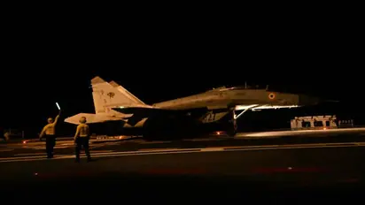 BREAKING Historic first night landing of MiG-29K on INS Vikrant (WATCH)