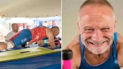 10 மணி நேரம் Plank நிலையில் இருந்து கின்னஸ் சாதனை படைத்த நபர்.. வைரல் வீடியோ