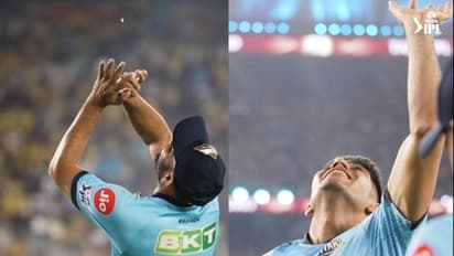 പെരുമഴയിലും ആലിപ്പഴം കൈയിലൊതുക്കി ഗില്ലും ഷമിയും-വീഡിയോ