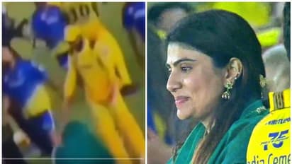 ಮೈದಾನದಲ್ಲೇ ಜಡೇಜಾ ಕಾಲಿಗೆ ನಮಸ್ಕರಿಸಿದ ಪತ್ನಿ, ಶಾಸಕಿ ರಿವಾಬಾ ಜಡೇಜಾ!