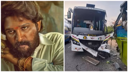 പുഷ്പ 2 ഷൂട്ടിംഗ് സംഘം സഞ്ചരിച്ച ബസ് അപകടത്തില്‍പ്പെട്ടു