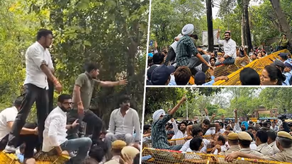 NSUI protests against inclusion of course on Savarkar in Delhi University syllabus - WATCH