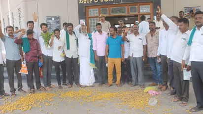 ಅರಿಶಿಣ ಖರೀದಿಗೆ ಒತ್ತಾಯಿಸಿ ರೈತರ ಪ್ರತಿಭಟನೆ​​​: ಜಿಲ್ಲಾಡಳಿತ ವಿಳಂಬ ನೀತಿಗೆ ​ಧಿಕ್ಕಾರದ ಘೋಷಣೆ