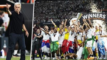 Europa League: Furious Mourinho tells Anthony Taylor he's a 'f****** disgrace' after Roma's loss to Sevilla