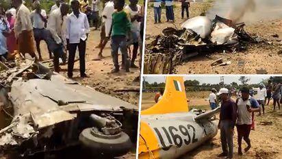 Indian Air Force’s Kiran trainer aircraft crashes in Karnataka, pilots safe (WATCH)