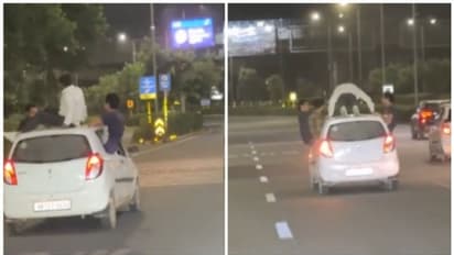 പൂസായപ്പോള് കാര് ജിമ്മായി, ഓടുന്ന ആൾട്ടോയുടെ മുകളിൽ പുഷപ്പെടുത്തു, മദ്യപന് കിട്ടിയത് എട്ടിന്റെ പണി!