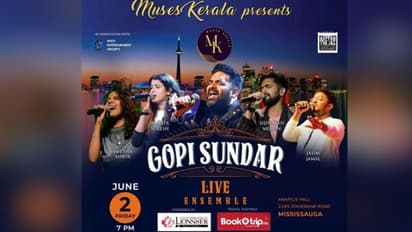കാനഡയിൽ സംഗീത ഷോ അവതരിപ്പിക്കാന് ഗോപി സുന്ദറും സംഘവും