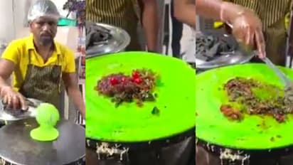 വെറ്റിലയും പാനും ചേര്ത്ത പച്ച ദോശ; ഭൂമി വിടേണ്ട സമയമായെന്ന് വിമര്ശനം