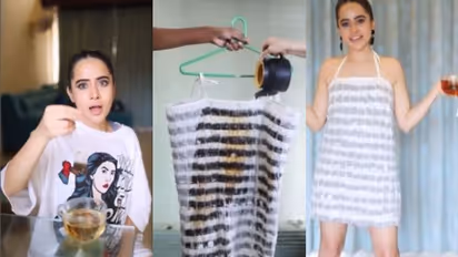 ടീ ബാഗുകൾ കൊണ്ട് തയ്യാറാക്കിയ ഡ്രസ്സില് തിളങ്ങി ഉർഫി ജാവേദ്; വൈറലായി വീഡിയോ