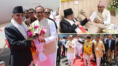 Nepal Prime Minister Pushp Kamal Dahal 'Prachanda' gets warm welcome in Indore