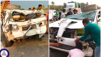 ಬೆಂಗಳೂರು - ಮೈಸೂರು ದಶಪಥ ಹೆದ್ದಾರಿಯಲ್ಲಿ ಭೀಕರ ಅಪಘಾತ: ಕಾರು ಪಲ್ಟಿಯಾಗಿ ಐವರಿಗೆ ಗಂಭೀರ ಗಾಯ