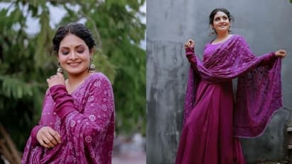 പർപ്പിൾ ബ്യൂട്ടിയായി ഗായത്രി അരുൺ; ചിത്രങ്ങൾ