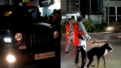 കൊച്ചിയിൽ ആഡംബര വാഹനത്തിൽ നിന്ന് ബിയർ കുപ്പിയേറ്, ചോദ്യം ചെയ്തപ്പോൾ കൂറ്റൻ നായയുമായി ഭീഷണി; അറസ്റ്റ്