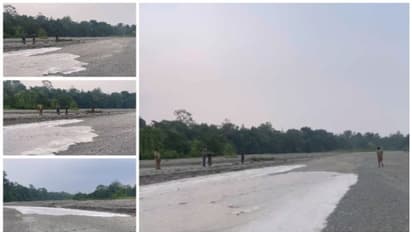 വരണ്ടുണങ്ങിയ ഭൂമിയിലേക്ക് നദിയായി ഒഴുകിയെത്തുന്ന ജലം; വൈറല് വീഡിയോ