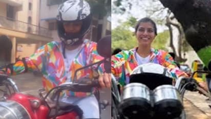 సైకిల్ తొక్కడం రాదు..కాని బుల్లెట్ పై రచ్చ చేసిన వరలక్ష్మీ శరత్ కుమార్.. వైరల్ అవుతున్న వీడియో..