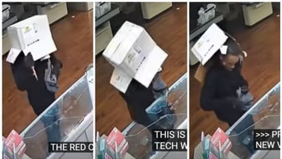 കാർഡ്ബോർഡ് പെട്ടികൊണ്ട് മുഖം മറച്ച് കവർച്ചക്കെത്തി; പക്ഷേ, ഒരൊറ്റ നിമിഷം കള്ളന് സംഭവിച്ച അബദ്ധം !