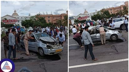 ಬೆಂಗಳೂರು- ಮೈಸೂರು ಎಕ್ಸ್‌ಪ್ರೆಸ್‌ವೇ ನಲ್ಲಿ ಭೀಕರ ಕಾರು ಅಪಘಾತ: ಚಾಲಕ ಸಾವು, ಮೂವರ ಸ್ಥಿತಿ ಗಂಭೀರ