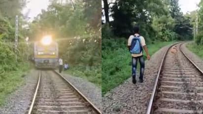 അടിച്ച് 'ഫിറ്റായി' ട്രാക്കില് കിടന്നുറങ്ങി, കൊല്ലത്ത് യുവാവിനെ വിളിച്ചുണർത്തി ലോക്കോ പൈലറ്റ് - വീഡിയോ