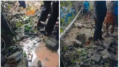 മരണാനന്തര ചടങ്ങിനിടെ വീട്ടിലേക്ക് മതില് ഇടിഞ്ഞുവീണു; 9 പേര്ക്ക് പരിക്ക്