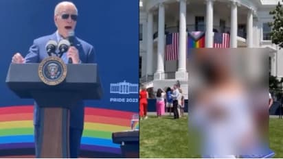 ఏకంగా అమెరికా అధ్యక్షుడి ముందు .. వొయ్యారాలు ఒలకబోస్తూ, టాప్లెస్లో ట్రాన్స్జెండర్ ఫోజులు