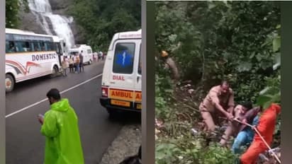 വിമാനത്താവളത്തിൽ നിന്ന് മടങ്ങിയ നാലംഗ സംഘം സഞ്ചരിച്ച കാർ ചീയപ്പാറയിൽ കൊക്കയിലേക്ക് മറിഞ്ഞു