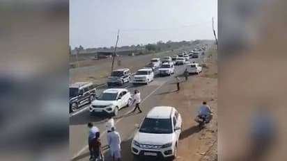 400 கார் கான்வாய்.. சைரன்கள் முழங்க காங்கிரஸுக்கு திரும்பிய பாஜக தலைவர்.. வைரல் வீடியோ..