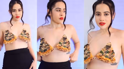 പിസ സ്ലൈസുകള് കൊണ്ടുള്ള ബിക്കിനി ടോപ്പില് ഉർഫി ജാവേദ്; ഭക്ഷണത്തെയെങ്കിലും വെറുതെ വിടണമെന്ന് സോഷ്യല് മീഡിയ