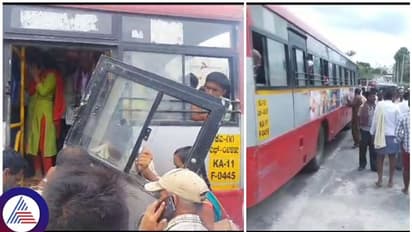 ಬಸ್‌ನಲ್ಲಿ ಮಹಿಳಾ ಶಕ್ತಿ ಪ್ರದರ್ಶನ: ಮಳವಳ್ಳಿಯಲ್ಲಿ ಬಾಗಿಲು ಮುರಿತ, ಮಂಡ್ಯದಲ್ಲಿ ವ್ಯಕ್ತಿ ಬಿದ್ದು ಸಾವು