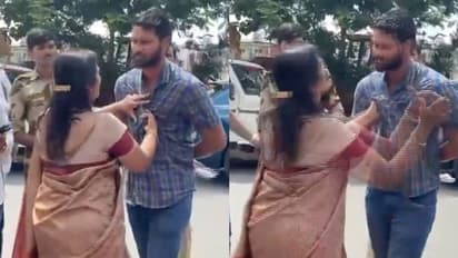 నడిరోడ్డు మీద ప్రభుత్వ అధికారి చెంప చెళ్లుమనిపించిన మహిళా ఎమ్మెల్యే, వీడియో వైరల్