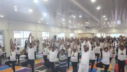 ಅಂತಾರಾಷ್ಟ್ರೀಯ ಯೋಗ ದಿನ: ಕೊಡಗಿನಲ್ಲಿ ಯೋಗಭ್ಯಾಸ ಮಾಡಿದ ಸಾವಿರಾರು ವಿದ್ಯಾರ್ಥಿಗಳು