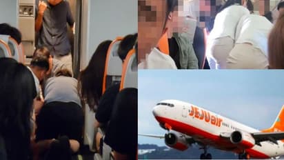 ಮಧ್ಯ ಆಗಸದಲ್ಲಿ ವಿಮಾನದ ಡೋರ್ ತೆಗೆಯಲು ಯತ್ನ: ಯುವಕನ ಹಗ್ಗದಿಂದ ಸೀಟಿಗೆ ಕಟ್ಟಿದ ಸಿಬ್ಬಂದಿ